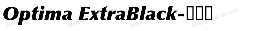 Optima ExtraBlack字体转换